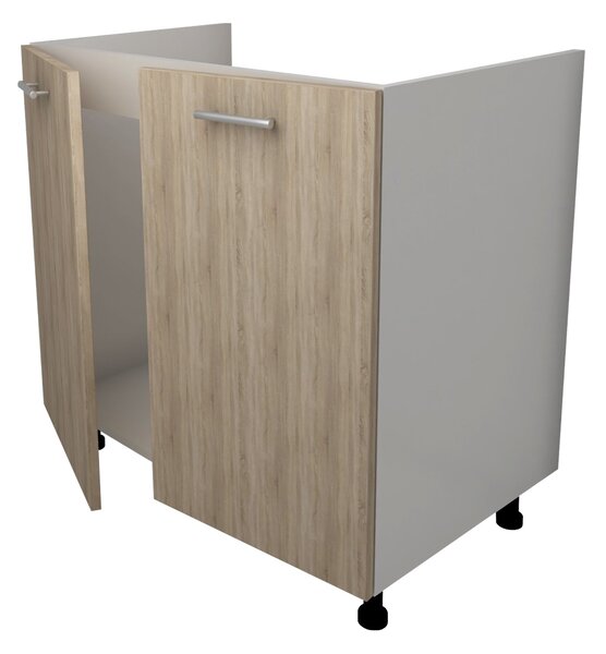 Corp haaus Lecce, 2 Usi, Stejar Sonoma/Alb, 80 x 50 x 80 cm