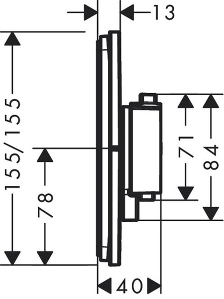 Hansgrohe ShowerSelect Comfort Q baterie de duș ascuns cu termostat crom 15589000