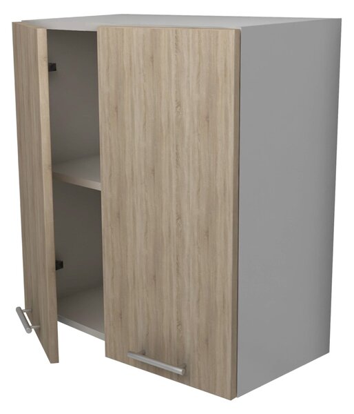 Corp haaus Lecce, 2 Usi, Stejar Sonoma/Alb, 60 x 30 x 65 cm