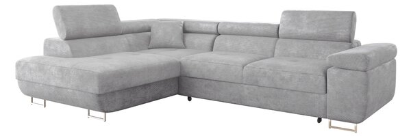 Colțar Comfivo Vinetum, Funcția de dormit, Spațiu de depozitare, 274x203x70cm, 141 kg, Picioare: Plastic, Metal