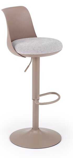 Scaun bar Houston 2104, Maro deschis, Gri, 88x40x46cm, 8 kg