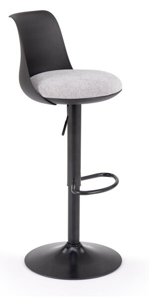 Scaun bar Houston 2104, Gri, Negru, 88x40x46cm, 8 kg