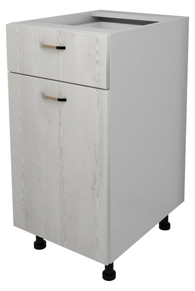 Corp haaus Lecce, 1 Sertar, 1 Usa, Pin Alb/Alb, 40 x 50 x 80 cm