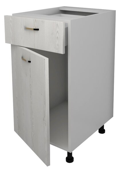 Corp haaus Lecce, 1 Sertar, 1 Usa, Pin Alb/Alb, 40 x 50 x 80 cm