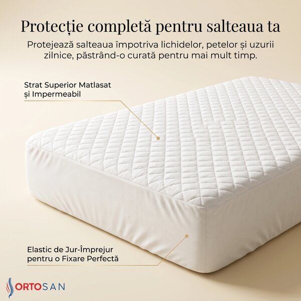 Topper pentru saltea, spuma cu memorie 40D infuzata cu gel, husa moale