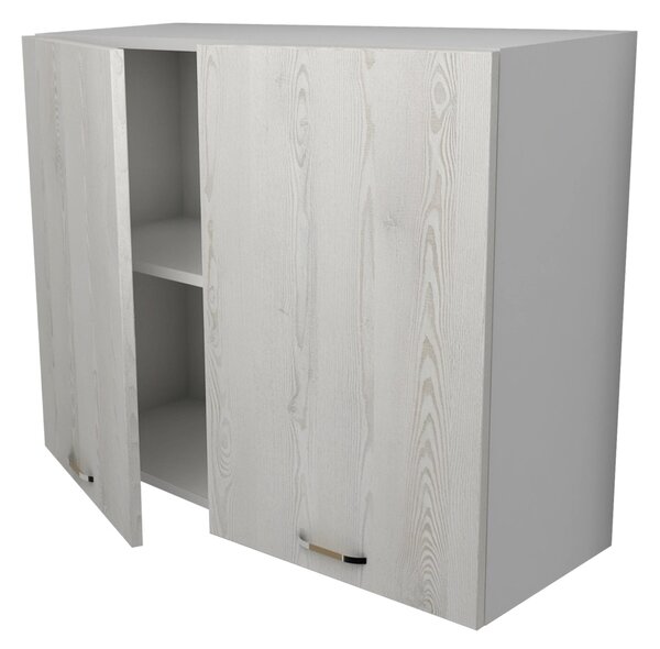 Corp haaus Lecce, 2 Usi, Pin Alb/Alb, 80 x 30 x 65 cm