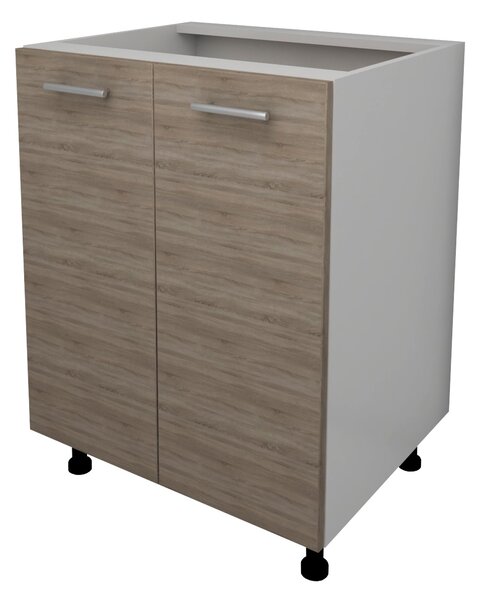 Corp haaus Lecce, 2 Usi, Stejar Sonoma Inchis/Alb, 60 x 50 x 80 cm