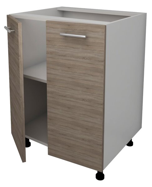 Corp haaus Lecce, 2 Usi, Stejar Sonoma Inchis/Alb, 60 x 50 x 80 cm