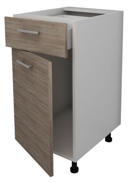 Corp haaus Lecce, 1 Sertar, 1 Usa, Stejar Sonoma Inchis/Alb, 40 x 50 x 80 cm