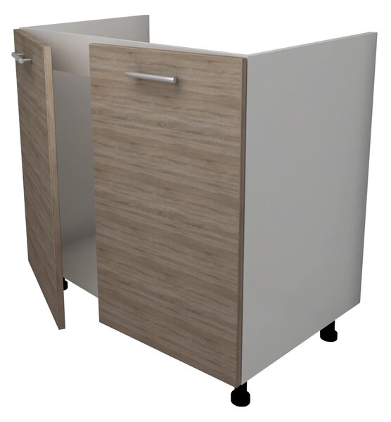 Corp haaus Lecce, 2 Usi, Stejar Sonoma Inchis/Alb, 80 x 50 x 80 cm