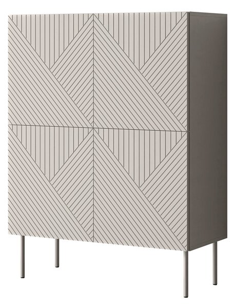 Bufet Doctrina IV, Cașmir, MDF, PAL laminat, 118x89x42cm, 45 kg