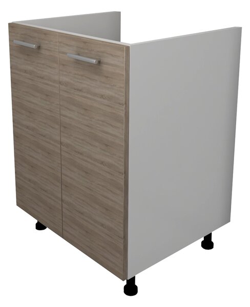 Corp haaus Lecce, 2 Usi, Stejar Sonoma Inchis/Alb, 60 x 50 x 80 cm