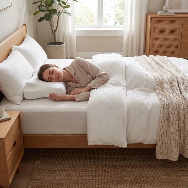 Perna cervicala ortopedica CERVI-SAN Relax, memory foam pentru gat si