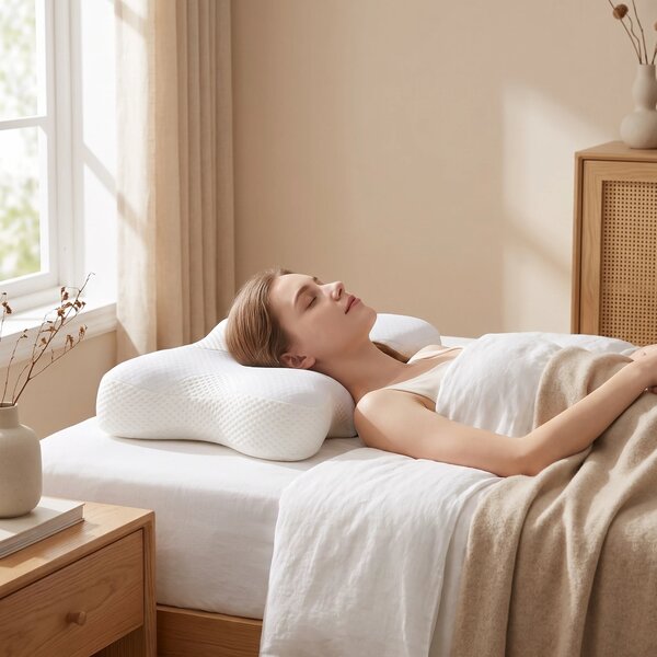 Perna cervicala ortopedica CERVI-SAN Relax, memory foam pentru gat si