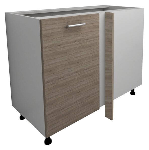 Corp haaus Lecce, Stejar Sonoma Inchis/Alb, 98 x 50 x 80 cm