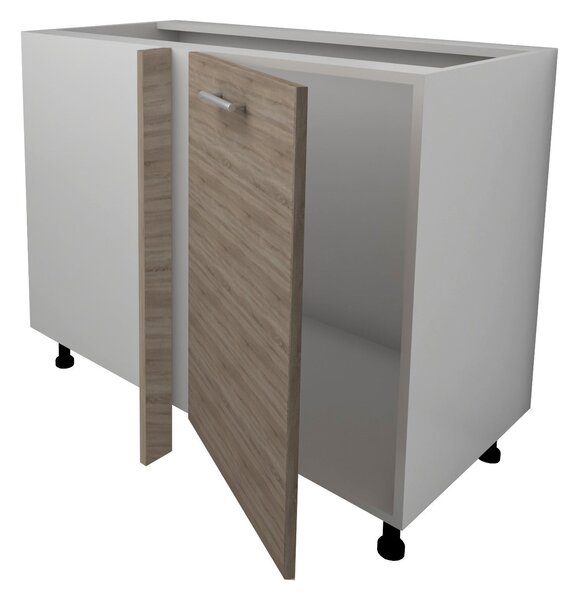 Corp haaus Lecce, Stejar Sonoma Inchis/Alb, 98 x 50 x 80 cm