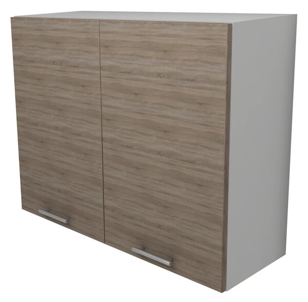 Corp haaus Lecce, 2 Usi, Stejar Sonoma Inchis/Alb, 80 x 30 x 65 cm