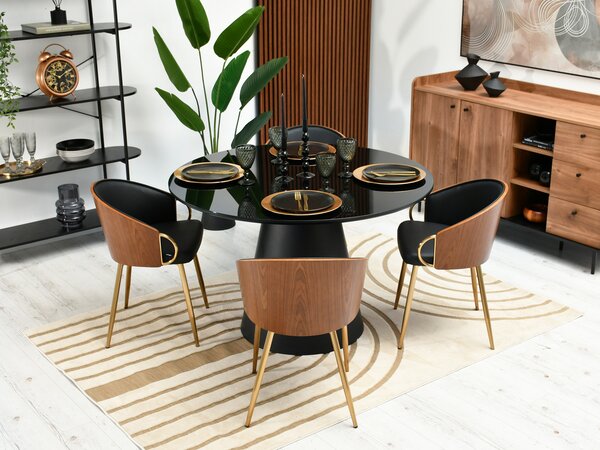 Scaun Elviria K (nuc închis + auriu). Promo -14%. 1111041