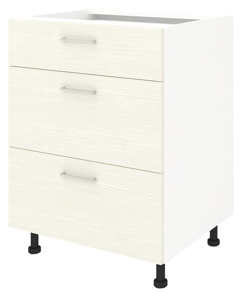 Corp haaus Lecce, 3 Sertare, Larice/Alb, 60 x 50 x 80 cm