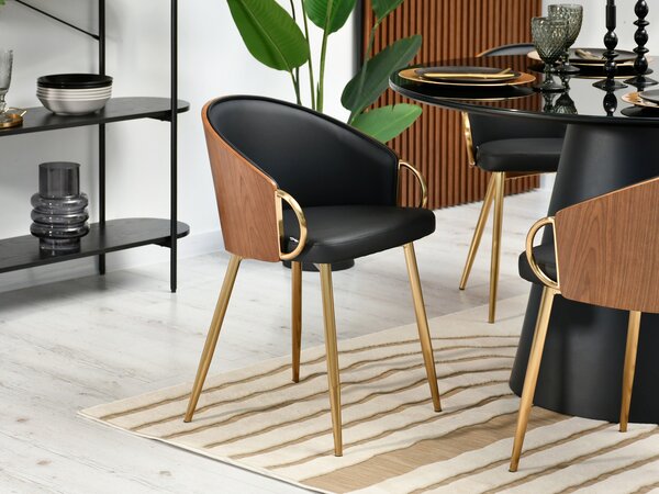 Scaun Elviria K (nuc închis + auriu). Promo -14%. 1111041