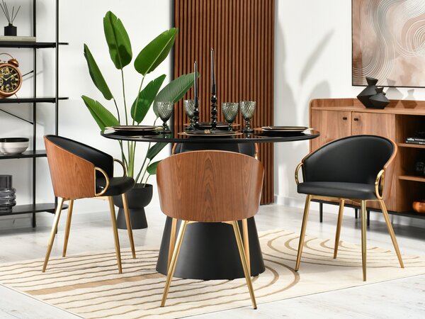 Scaun Elviria K (nuc închis + auriu). Promo -14%. 1111041