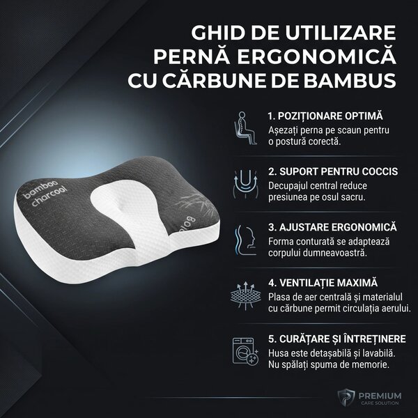 Perna ortopedica cervicala CERVI-SAN Duo, spuma cu memorie, doua inalt