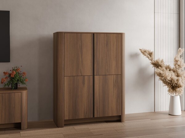 Bufet Figal, Negru, Alun închis, PAL laminat, 132x103x39cm, 57 kg