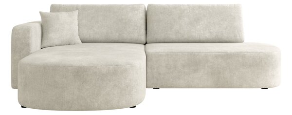 Colțar TrendyNest Infa, Funcția de dormit, Spațiu de depozitare, 252x175x82cm, 111 kg, Picioare: Plastic