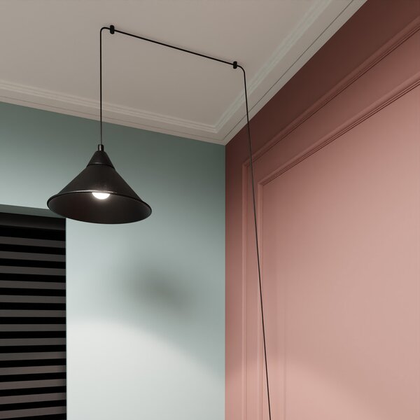 Emibig Abramo lampă suspendată 1x15 W negru 160/1