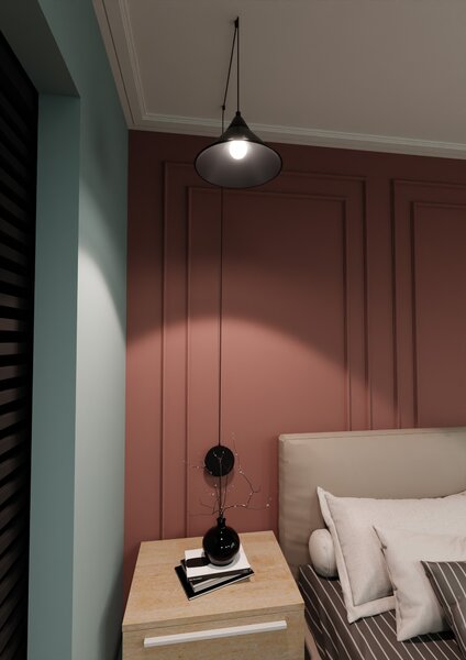 Emibig Abramo lampă suspendată 1x15 W negru 160/1