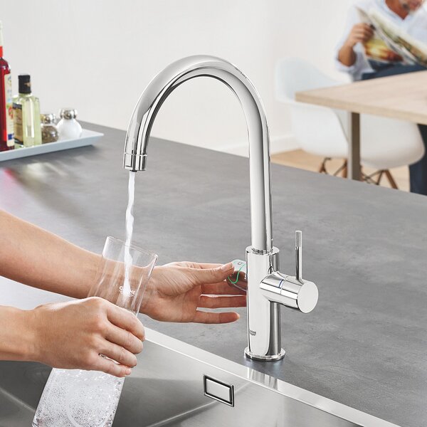 Grohe Blue baterie de bucatarie cu filtru pe picior StarLight Chrome 31455001
