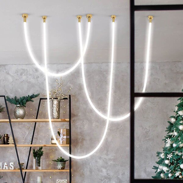 Light Prestige Rope lampă suspendată 1x50 W alb-auriu LP-642/2M