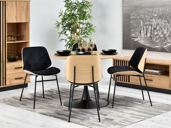 Scaun Jordan (stejar negru + negru). Promo -13%. 1111083