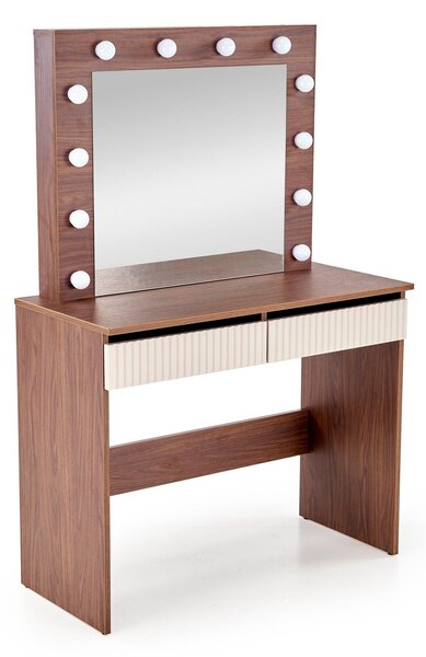 Măsuță de machiaj Houston Gaudium, Cașmir, Nuc, PAL laminat, MDF, 75x94x43cm, 31 kg