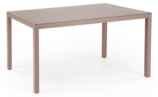 Masă de exterior Houston 2141, Bej, Cappuccino, Metal, 75x90x150cm, 29.5 kg