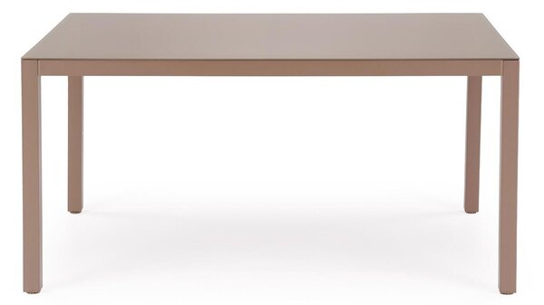 Masă de exterior Houston 2141, Bej, Cappuccino, Metal, 75x90x150cm, 29.5 kg
