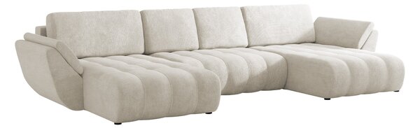 Colțar Circum I, Funcția de dormit, Spațiu de depozitare, 383x195x86cm, 183 kg, Picioare: Plastic, Lemn: Pin