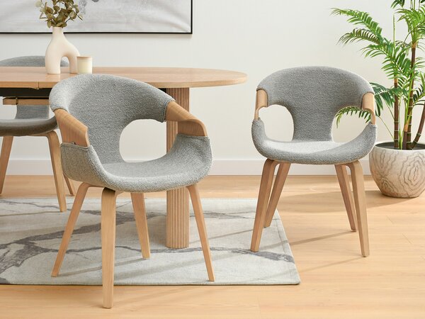 Scaun Kurt (stejar gri + stejar). Promo -13%. 1111098