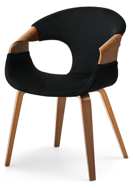 Scaun Kurt (negru + nuc). Promo -13%. 1111101