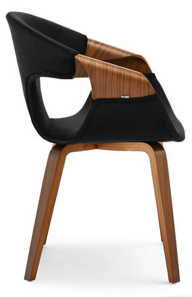 Scaun Kurt (negru + nuc). Promo -13%. 1111101