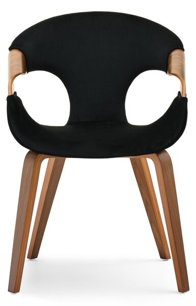 Scaun Kurt (negru + nuc). Promo -13%. 1111101
