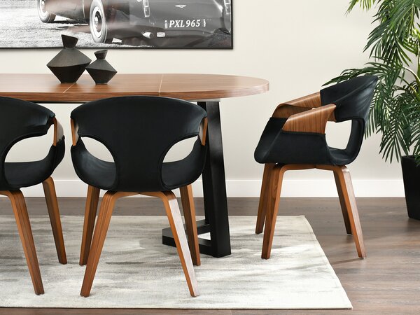 Scaun Kurt (negru + nuc). Promo -13%. 1111101