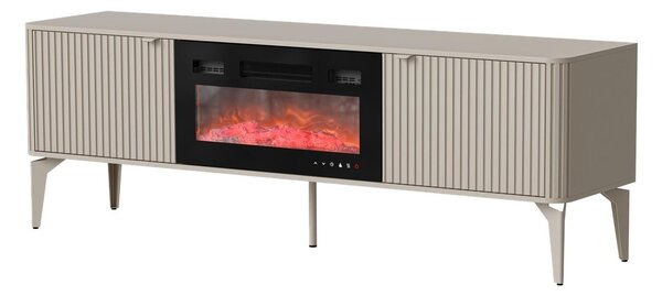 Comodă TV Etcamo 101, Stejar Cremona, Cașmir, PAL laminat, MDF, 56x160x40cm