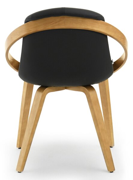 Scaun Lila K (negru + stejar). Promo -13%. 1111103