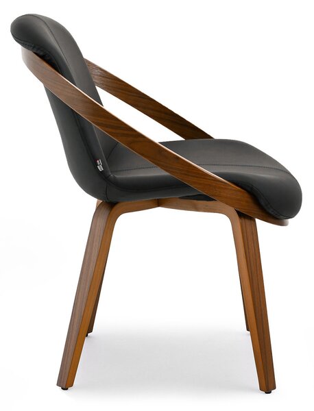 Scaun Lila K (negru + nuc). Promo -13%. 1111105