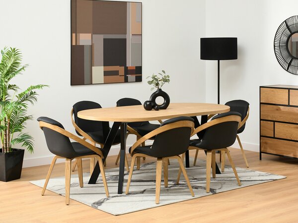 Scaun Lila K (negru + stejar). Promo -13%. 1111103