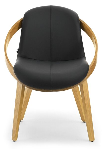 Scaun Lila K (negru + stejar). Promo -13%. 1111103