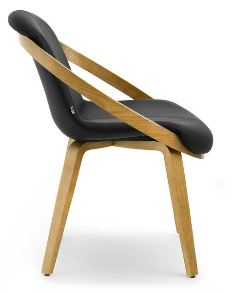 Scaun Lila K (negru + stejar). Promo -13%. 1111103