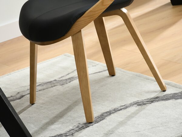 Scaun Lila K (negru + stejar). Promo -13%. 1111103