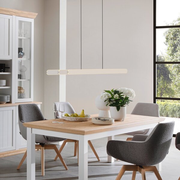 Schöner Wohnen Lampă suspendată LED ADRIANA ROUND, bej, lungime 160 cm, metal, CCT, reglabil, Bej, Camera de zi / sufragerie, Aluminiu, Modern
